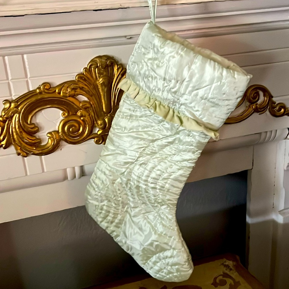 RETIRED Rachel Ashwell Simply Shabby Chic Christmas Stocking Mint Green